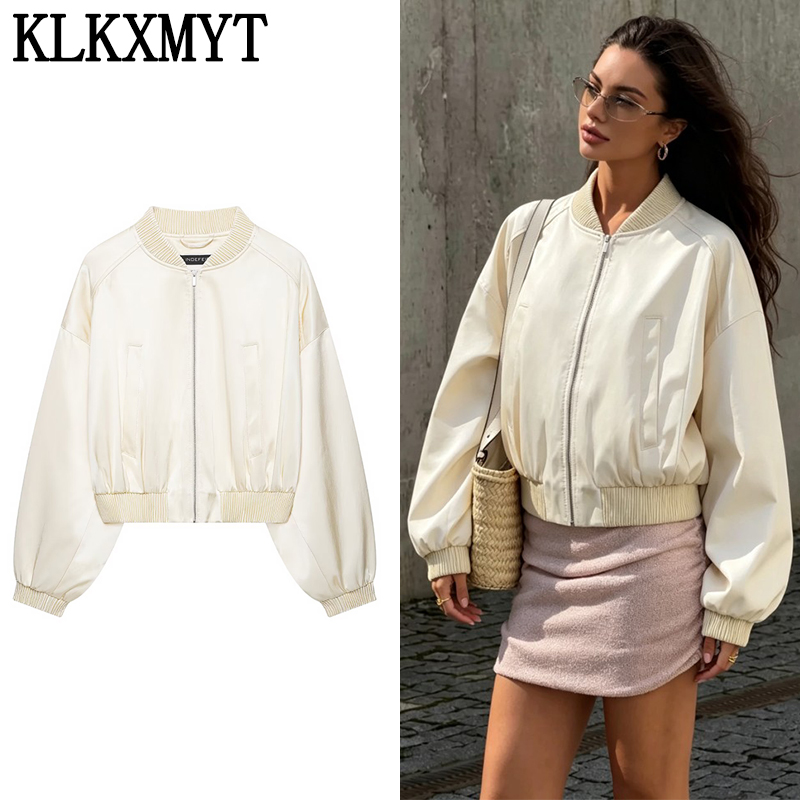 Women'S Fashion Bomber Jacket - KLKXMYT Women Silk Satin Jacket 2026