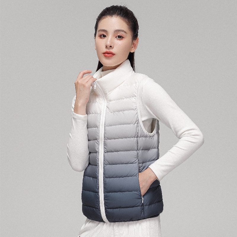 Puffer Vest Fashion Women - Women Fashion Gradient Ultra Light Down