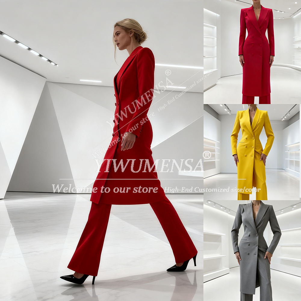 Women'S Fashion Blazer - Elegant Solid Women's Suits 2 Piece
