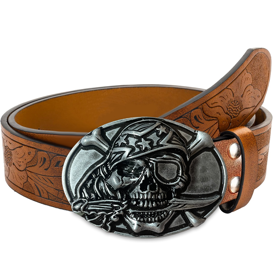 Women Fashion Nz - Bite Knife Skull Belt Exquisite Carved