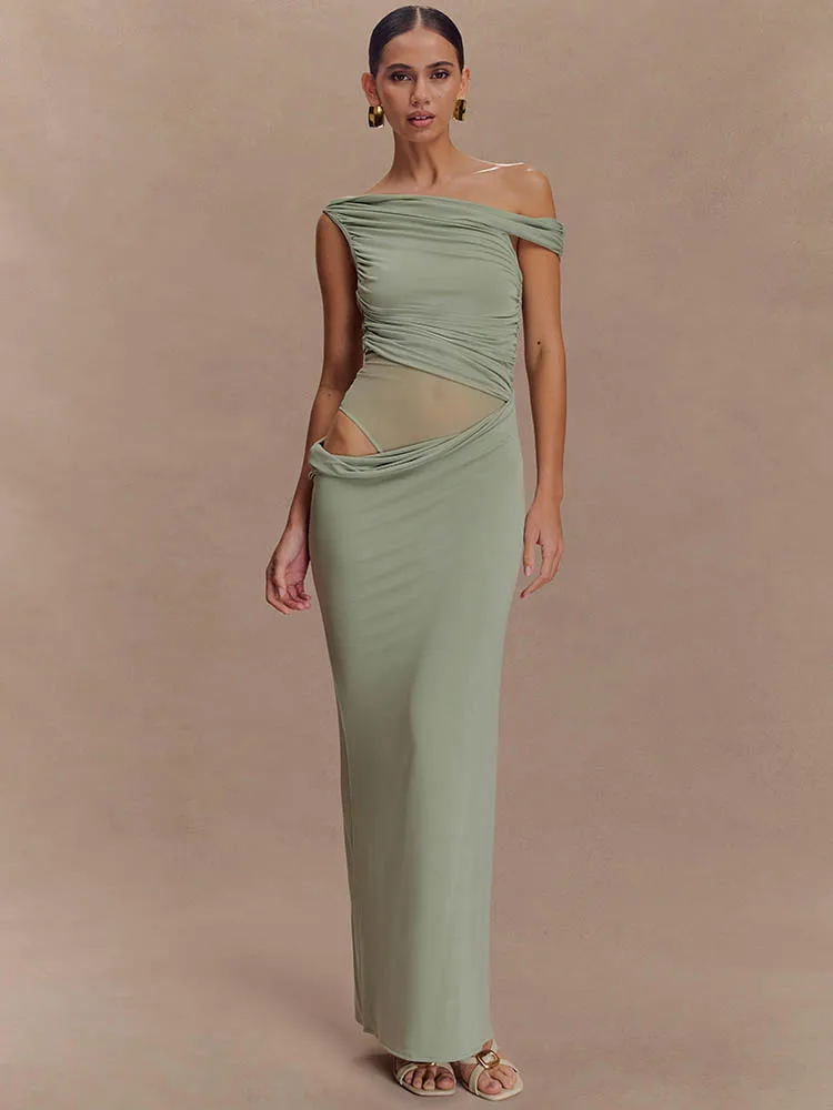 Women'S Fashion In 1920 - One Shoulder Slinky Sexy Maxi Dress