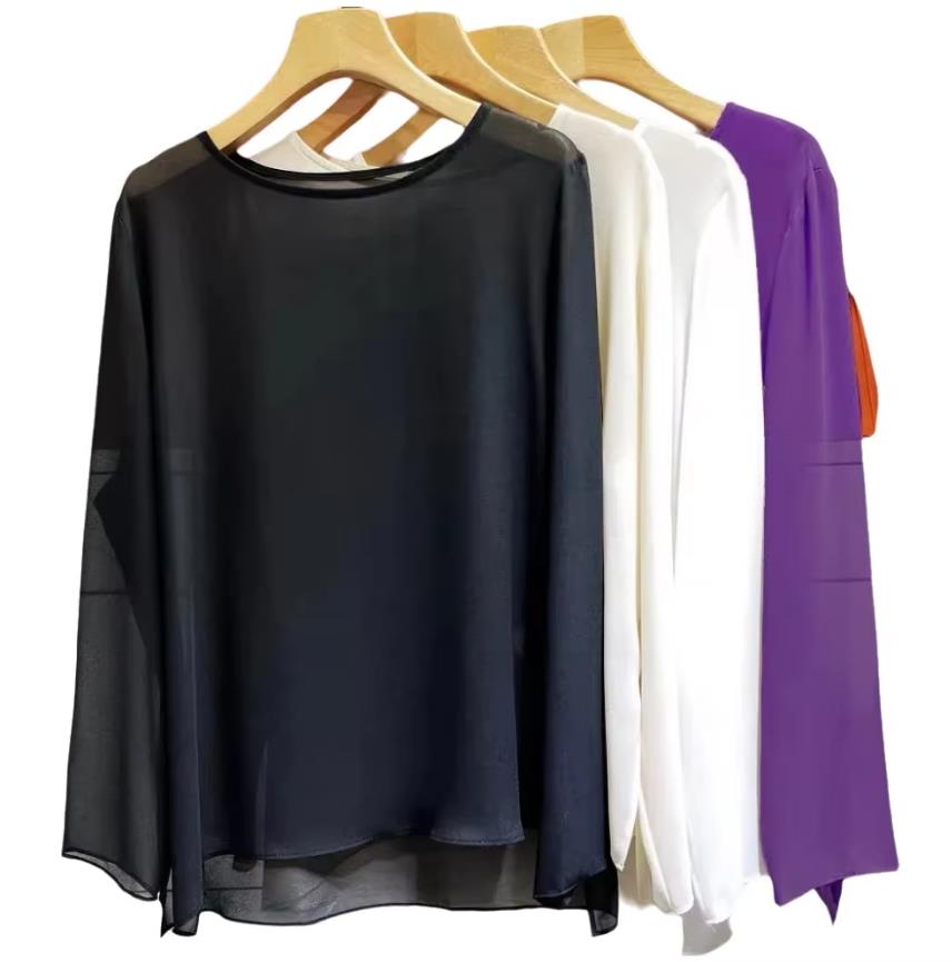 Women Fashion Blouse - Ladies Fashion Casual Chiffon Long Sleeve