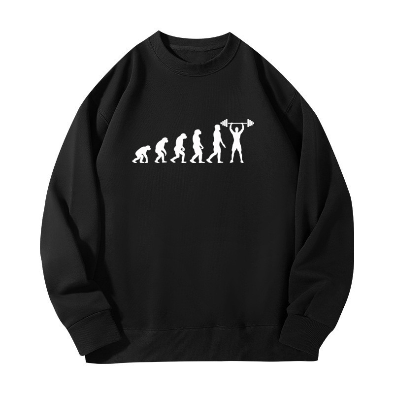 Women Fashion Evolution - Powerlifting Evolution printed Sweatshirt Round Neck