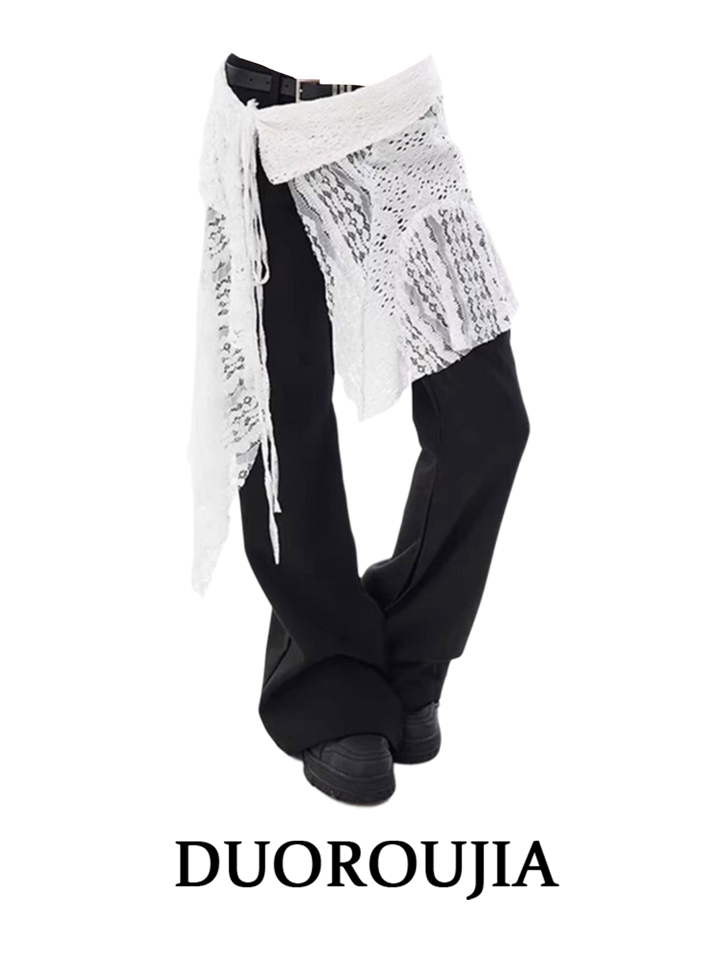 Women'S Fashion Layering - Street Style Layered Hollow out Lace