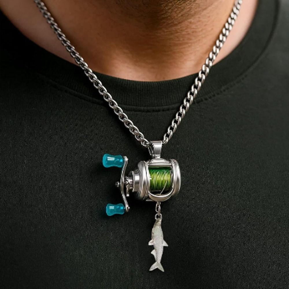 Women'S Fashion Guide - Mini Fishing Reel Necklace Fishing Rotating
