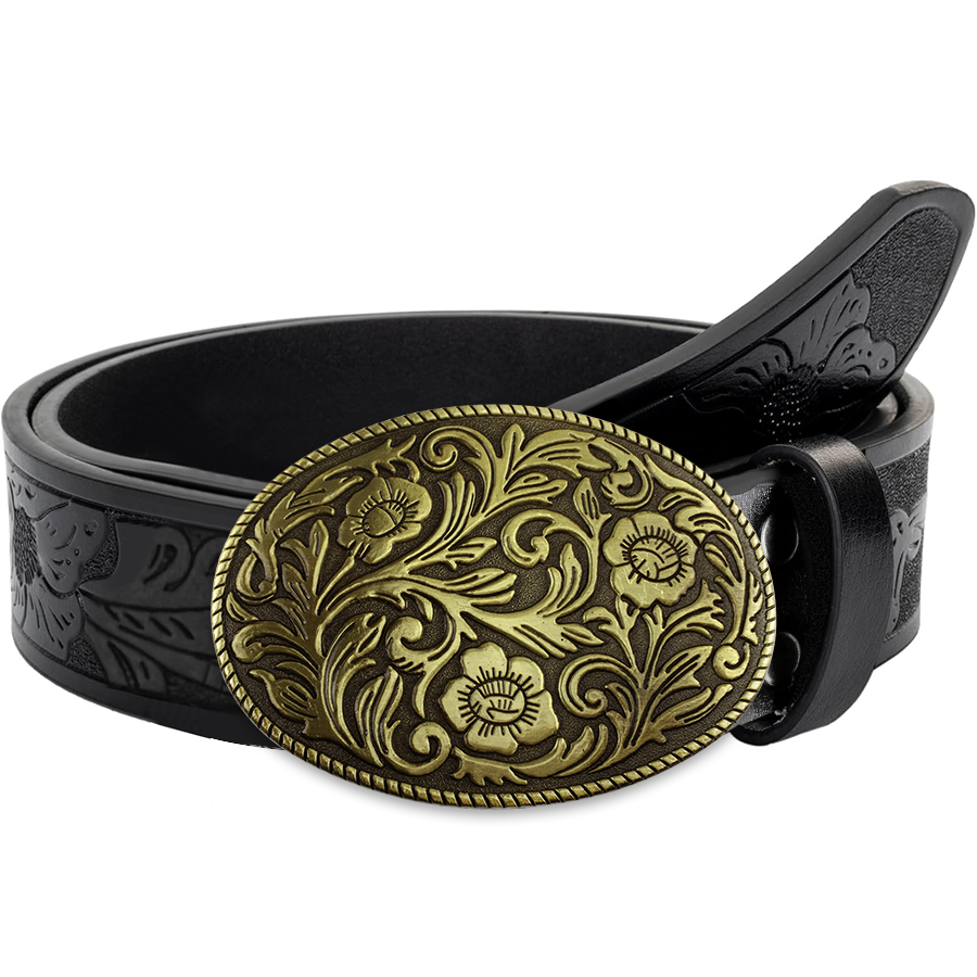 Tang Grass Pattern Buckle Belt - огляд і ціна Women Fashion Nz