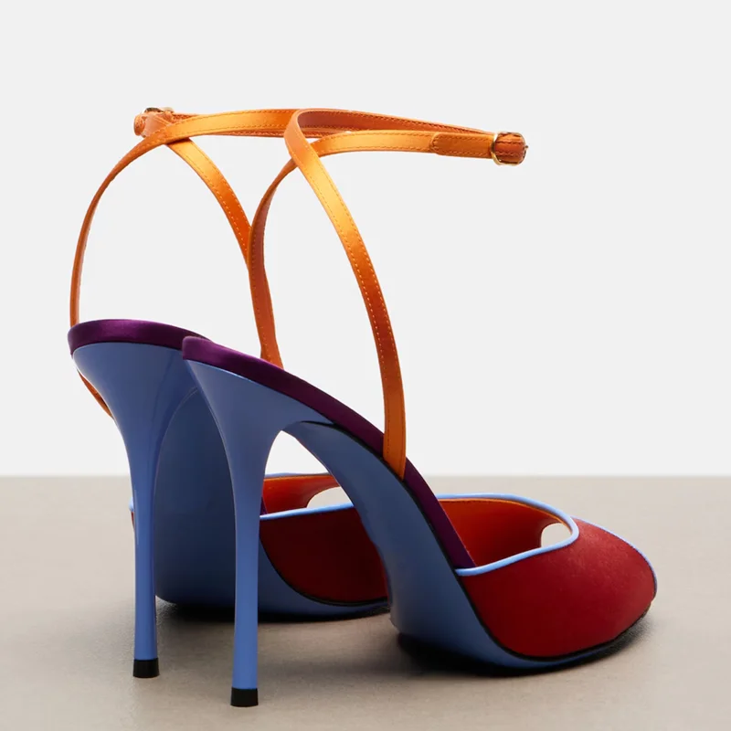 Satin Mixed Colors Peep Toe Sa - огляд і ціна Women Fashion Nova