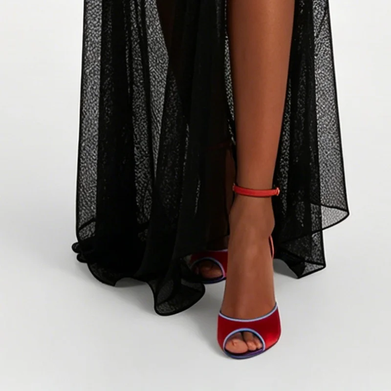 Satin Mixed Colors Peep Toe Sa - огляд і ціна Women Fashion Nova