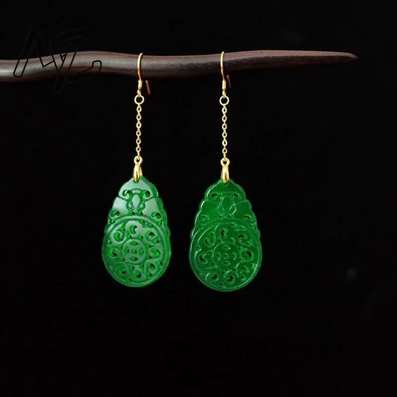 925 Silver Natural Green Jade  - огляд і ціна Women Fashion Jewellery