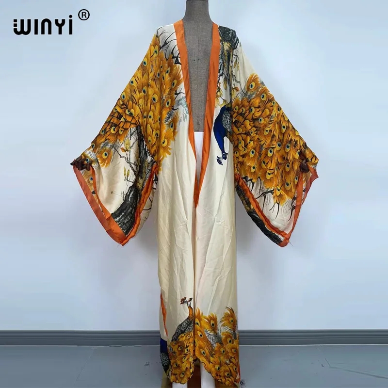 WINYI Summer Classic peacock p - огляд і ціна Women'S Fashion Kimono