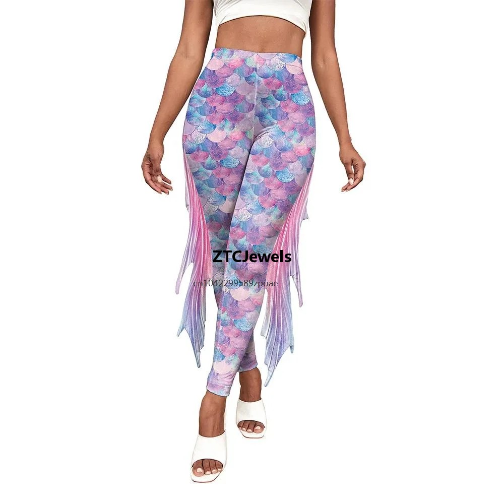 Mermaid Scale Printed Leggings - огляд і ціна Women'S Fashion Leggings