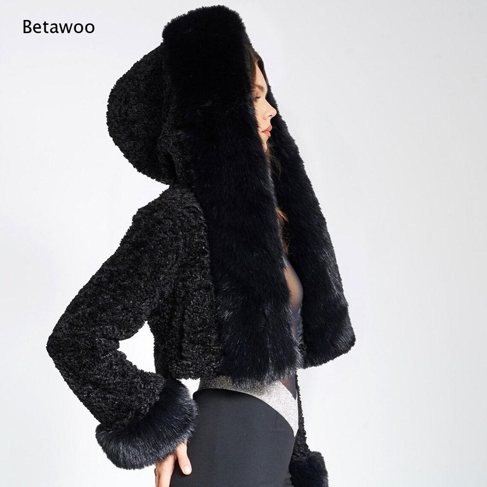 Women Faux Fur Trim Big Collar - огляд і ціна Sherpa Coat Women