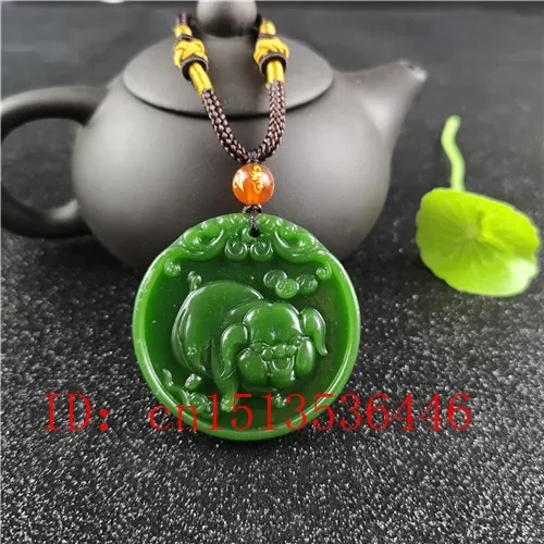 Natural Green Chinese Pig Carv - огляд і ціна Women Fashion Jewellery