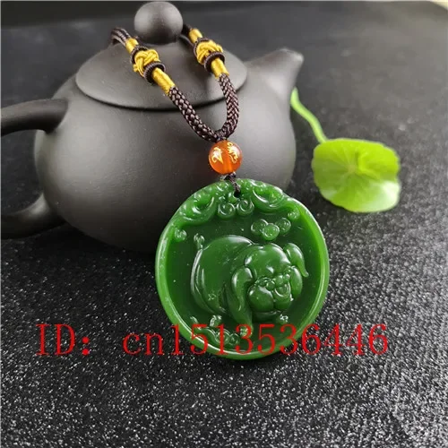 Natural Green Chinese Pig Carv - огляд і ціна Women Fashion Jewellery