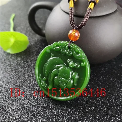 Natural Green Chinese Pig Carv - огляд і ціна Women Fashion Jewellery