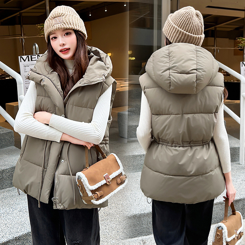 Winter Down Cotton Vest Jacket - огляд і ціна Puffer Vest Fashion Women