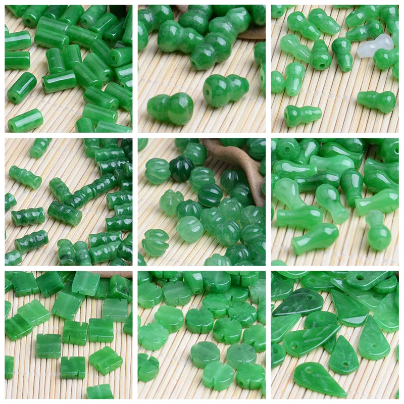 10pc Green Jade Gourd Leaves B - огляд і ціна Women Fashion Jewellery