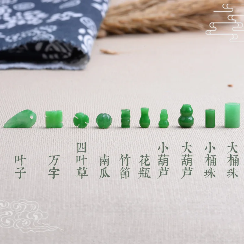 10pc Green Jade Gourd Leaves B - огляд і ціна Women Fashion Jewellery