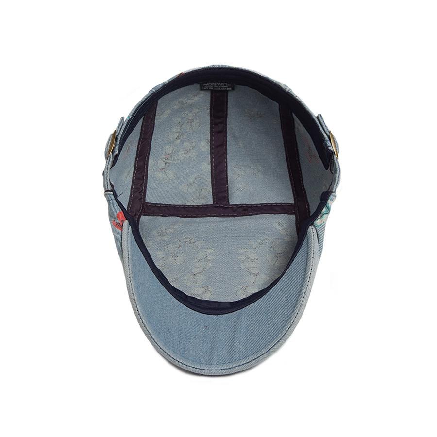 New Vintage Print Denim Beret  - огляд і ціна Women Fashion Nz