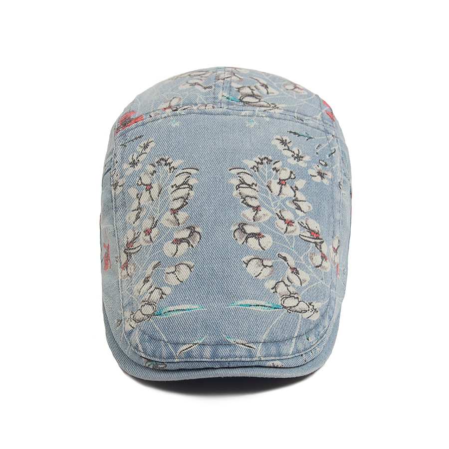 New Vintage Print Denim Beret  - огляд і ціна Women Fashion Nz