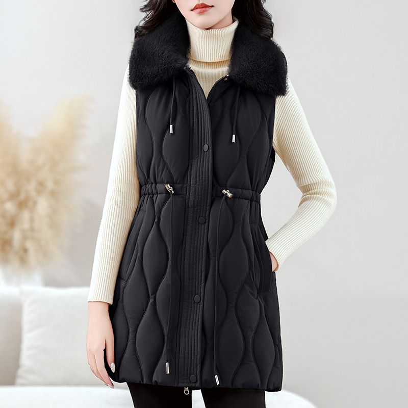 Women Mid Long Puffer Vest Aut - огляд і ціна Puffer Vest Fashion Women