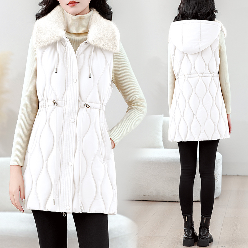 Women Mid Long Puffer Vest Aut - огляд і ціна Puffer Vest Fashion Women
