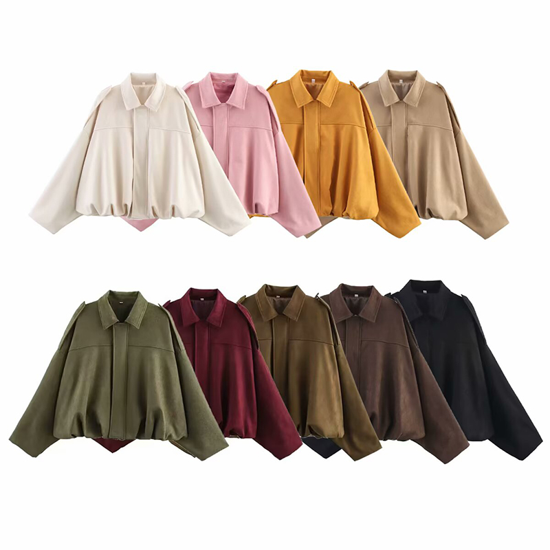 YENKYE New 2025 Women Suede Te - огляд і ціна Women'S Fashion Bomber Jacket