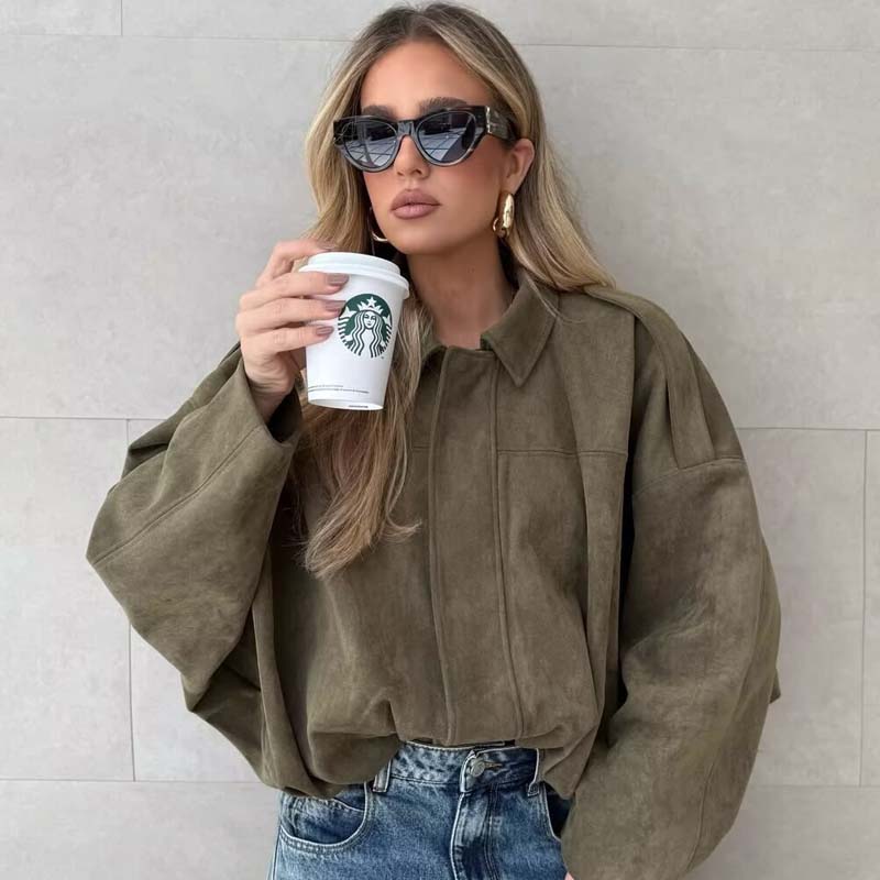YENKYE New 2025 Women Suede Te - огляд і ціна Women'S Fashion Bomber Jacket