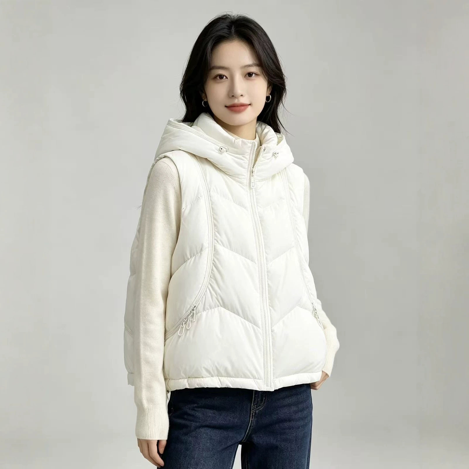 Autumn Winter Women Down Cotto - огляд і ціна Puffer Vest Fashion Women