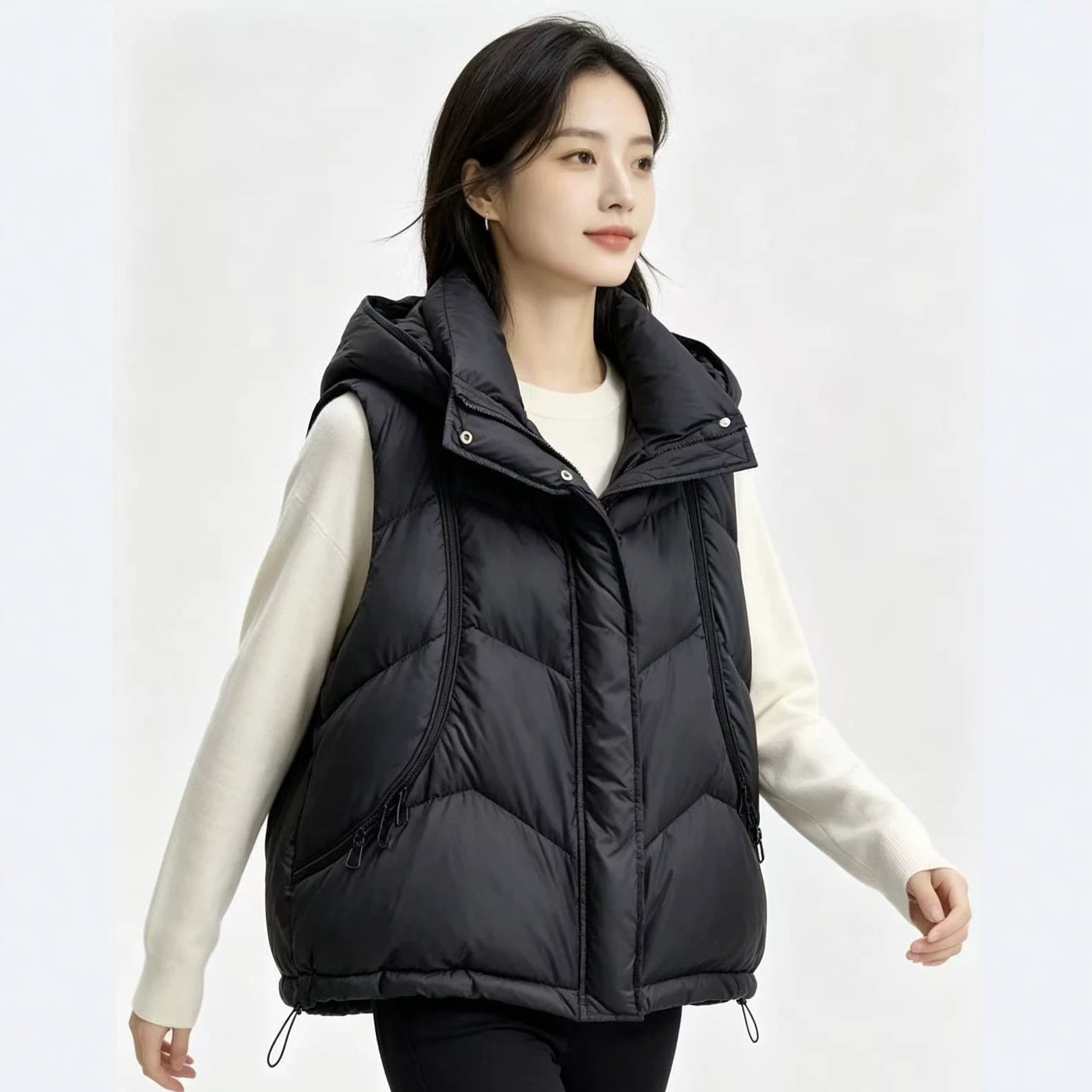 Autumn Winter Women Down Cotto - огляд і ціна Puffer Vest Fashion Women