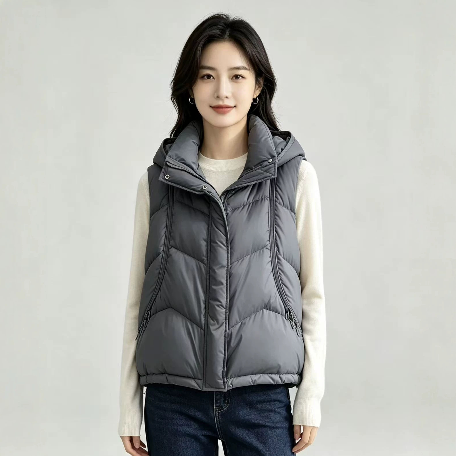 Autumn Winter Women Down Cotto - огляд і ціна Puffer Vest Fashion Women