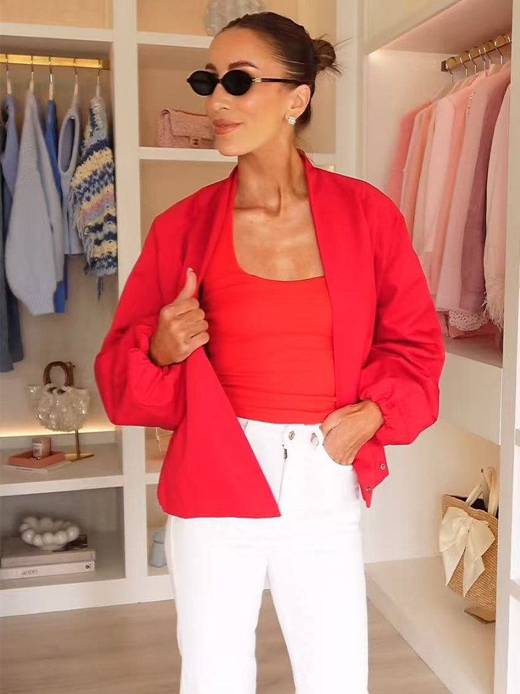 TFMLN Fashion Red Short Bomber - огляд і ціна Women'S Fashion Bomber Jacket