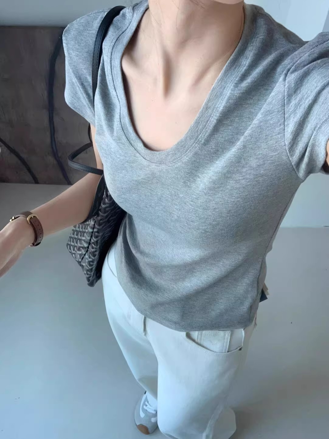 U-Neck Shoulder Short Sleeve T - огляд і ціна Women Fashion Blouse