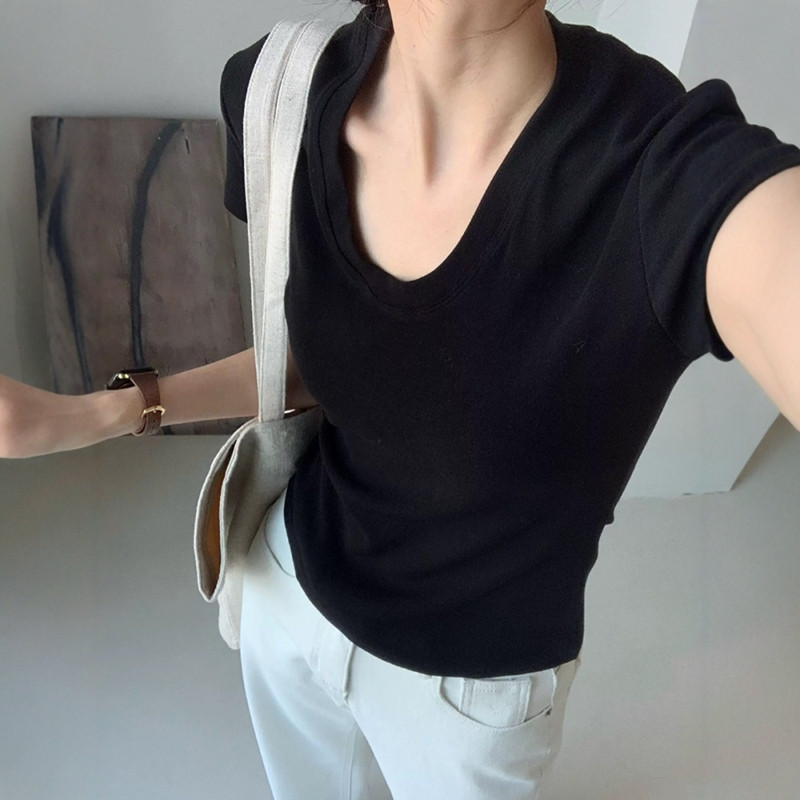 U-Neck Shoulder Short Sleeve T - огляд і ціна Women Fashion Blouse