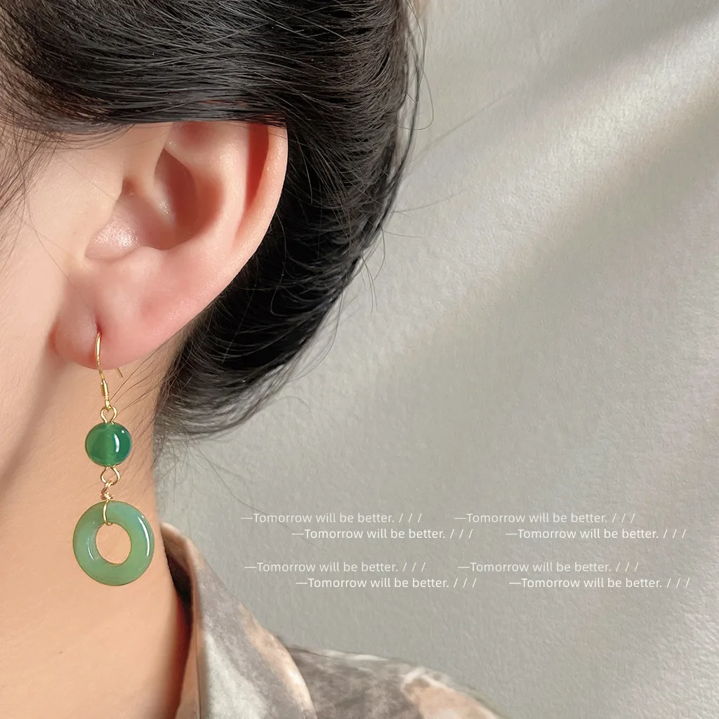 Green Real Jade Ring Earrings  - огляд і ціна Women Fashion Jewellery