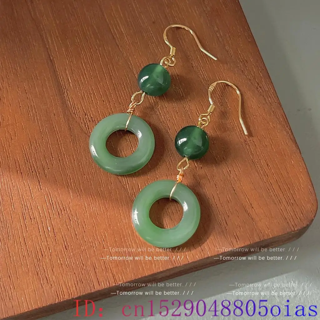 Green Real Jade Ring Earrings  - огляд і ціна Women Fashion Jewellery