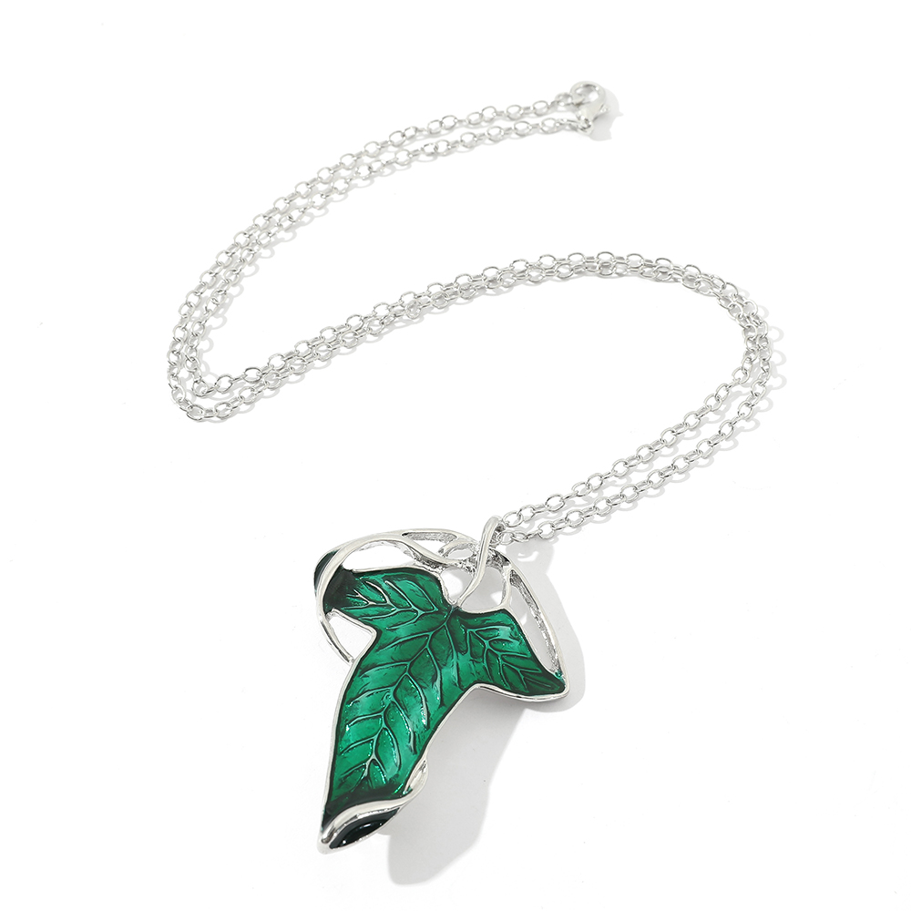 Vintage Green Leaf Pendant Nec - огляд і ціна Women Fashion Jewellery