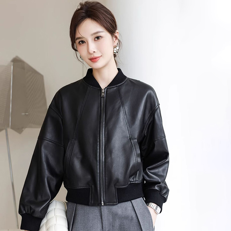 American Retro Faux Leather Ja - огляд і ціна Women'S Fashion Bomber Jacket