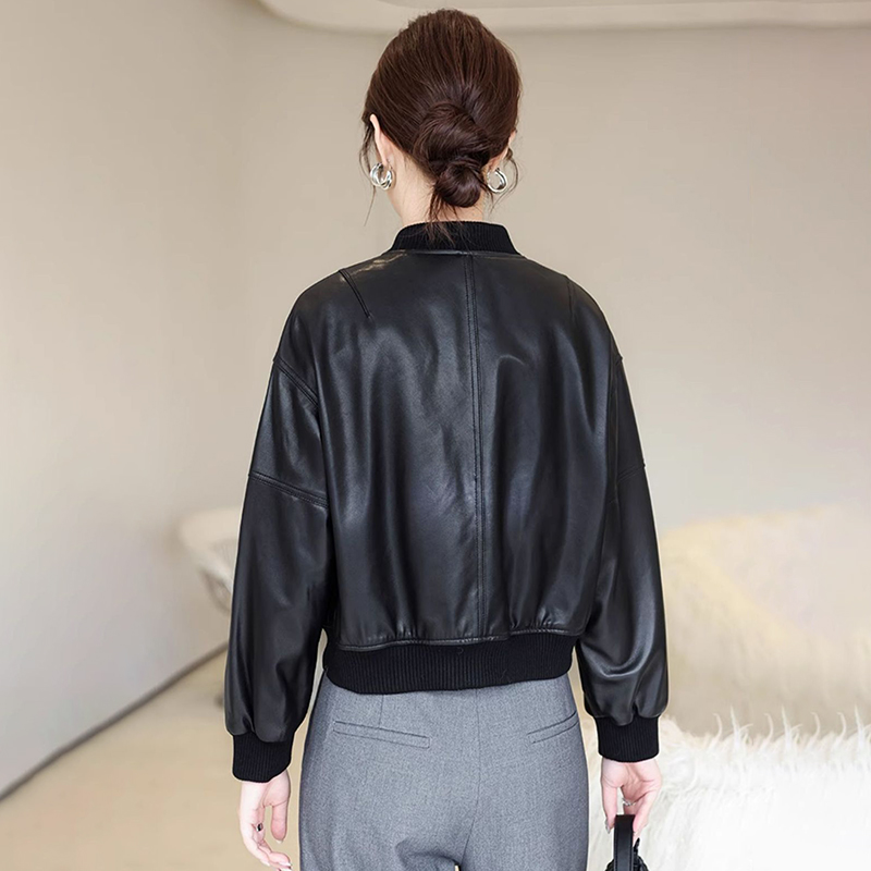 American Retro Faux Leather Ja - огляд і ціна Women'S Fashion Bomber Jacket