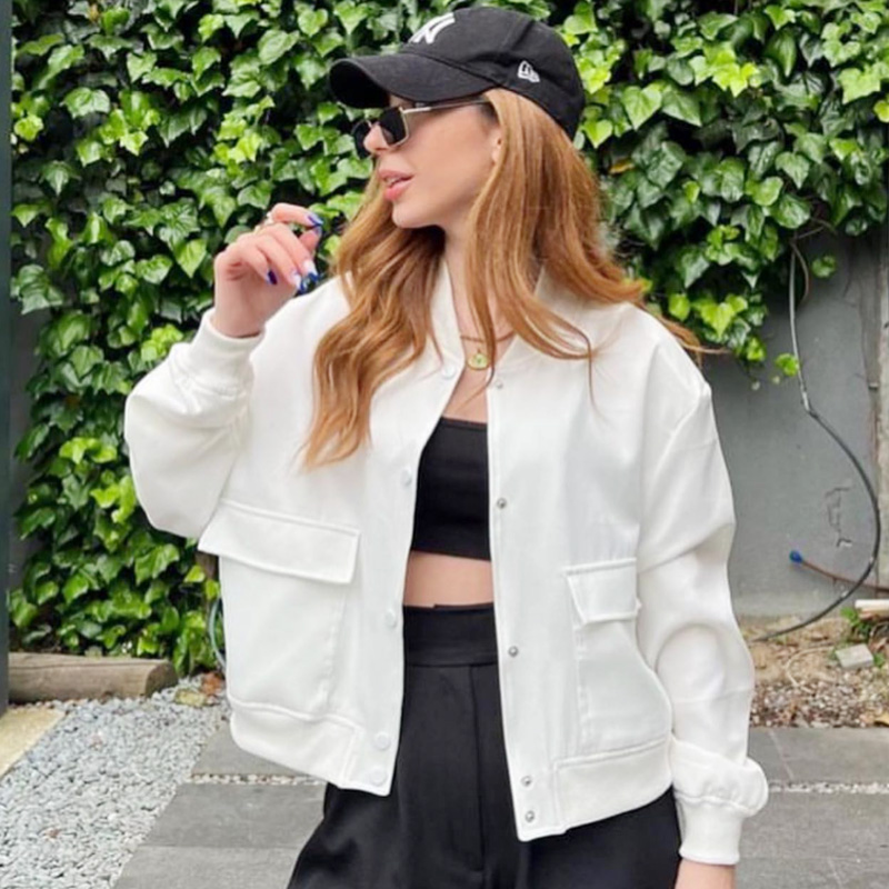 HXAO Women's Bomber Jacket Cro - огляд і ціна Women'S Fashion Bomber Jacket