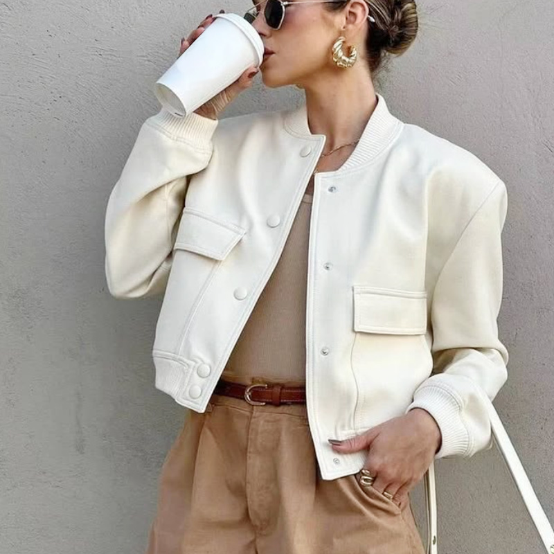 HXAO Women's Bomber Jacket Cro - огляд і ціна Women'S Fashion Bomber Jacket