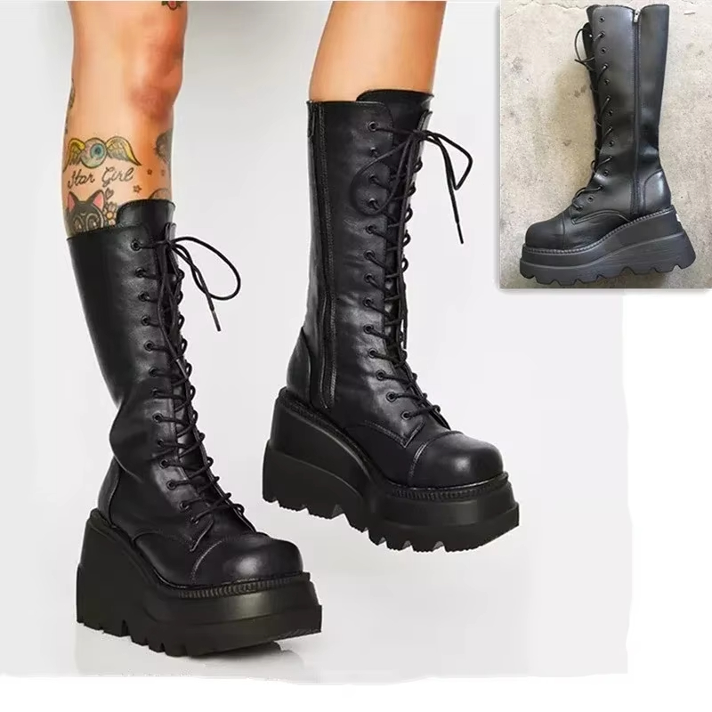 Women's Platform Boots Punk Mi - огляд і ціна Women'S Fashion Knee High Boots