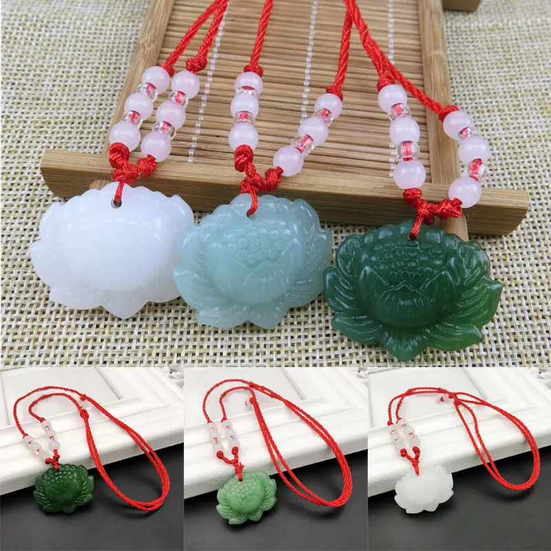Natural Green Jade Lotus Penda - огляд і ціна Women Fashion Jewellery