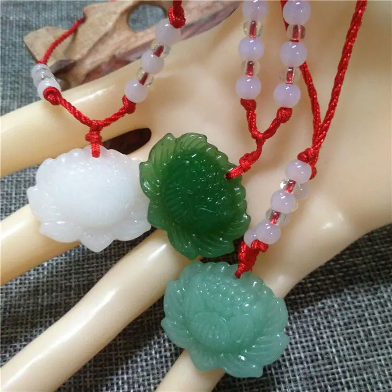 Natural Green Jade Lotus Penda - огляд і ціна Women Fashion Jewellery