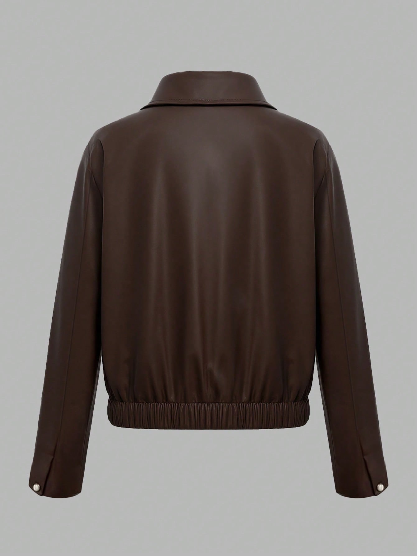 Chocolate Brown Faux Leather Z - огляд і ціна Women'S Fashion Bomber Jacket