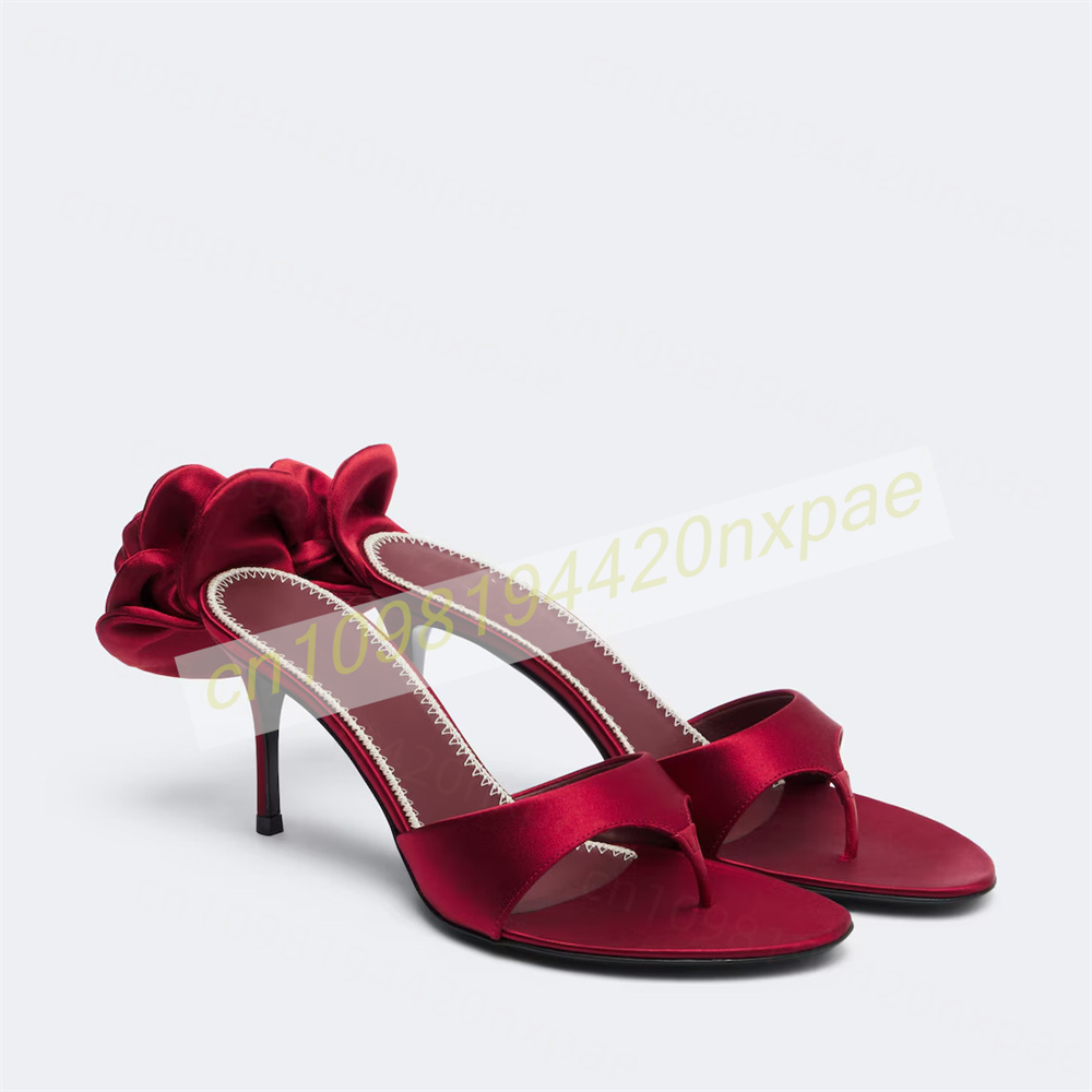Women Red Satin Thong Mule San - огляд і ціна Slip Dress Satin