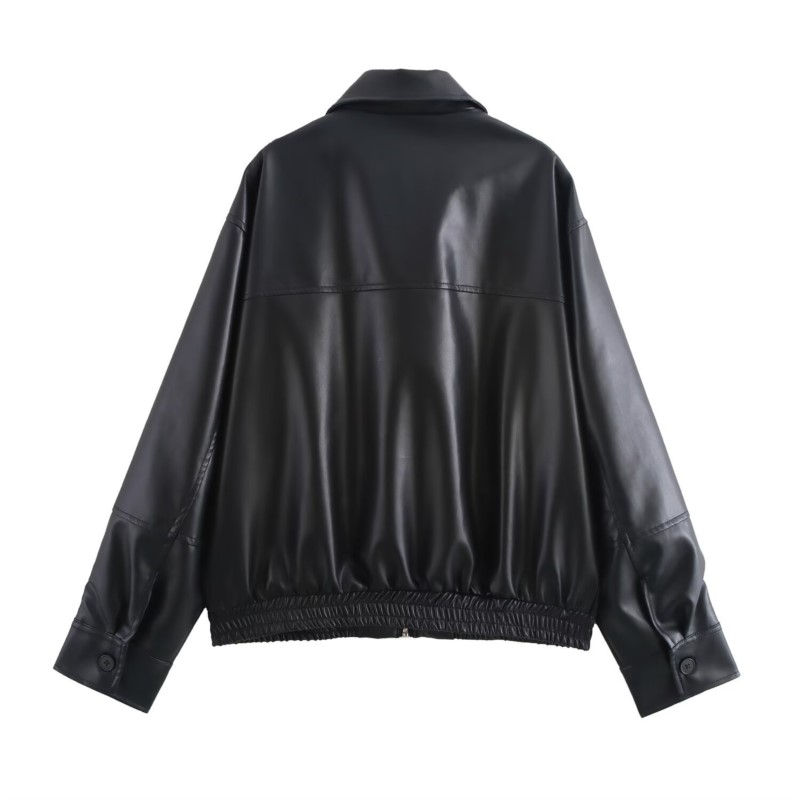 Vintage PU Leather Bomber Jack - огляд і ціна Women'S Fashion Bomber Jacket
