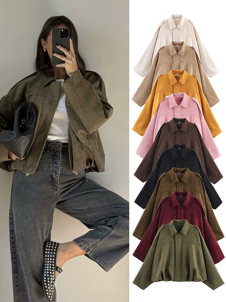 TFMLN Women Suede Bomber Jacke - огляд і ціна Women'S Fashion Bomber Jacket