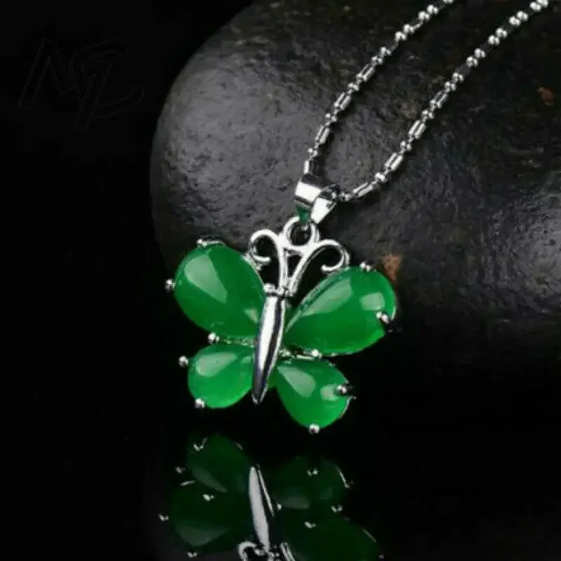 S925 Silver Green Jade Butterf - огляд і ціна Women Fashion Jewellery