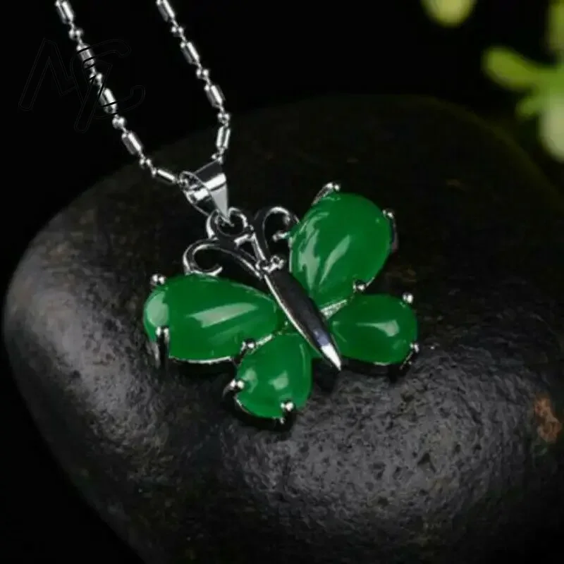 S925 Silver Green Jade Butterf - огляд і ціна Women Fashion Jewellery